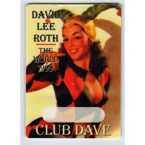 David Lee Roth Club Dave 1999 Backstage Pass Heavy Metal Hard Rock Cloth Fabric